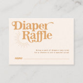 Sun Boho Luier Raffle Ticket Baby shower Informatiekaartje (Voorkant)