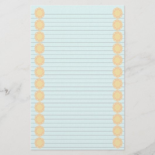 Sun Border stationery-optionele lijnen Briefpapier (Voorkant)