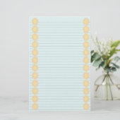Sun Border stationery-optionele lijnen Briefpapier (Staand voorkant)
