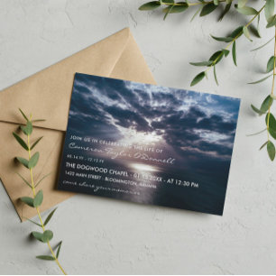 Sun Breaking Through Clouds Life Memorial Kaart