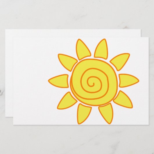 Sun Briefpapier (Voorkant / Achterkant)