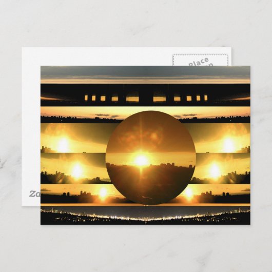 SUN - Bron van vitale energie Briefkaart (Voorkant / Achterkant)