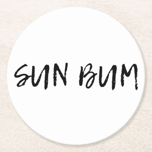 Sun Bum Ronde Kartonnen Onderzetter (Voorkant)