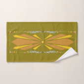 Sun Burst Kapow + Patina Bloemen Bad Handdoek (Handdoek)