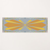 Sun Burst + Patina Bloemen Yogamat (Voorkant (horizontaal))