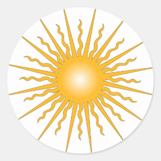 Sun Burst Rays Ronde Sticker