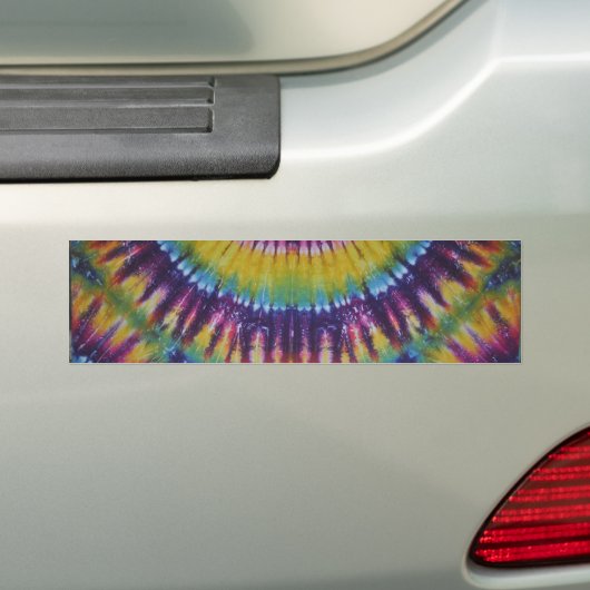 Sun Burst Tie Dye Bumpersticker (Op auto)
