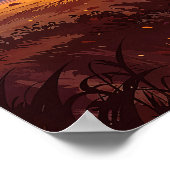 Sun Cast - schilderachtige landschapsstijl Poster (Hoek)