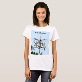 Sun Catcher Sky Blue Modern Geometric Chic T-shirt (Voorkant volledig)