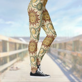 Sun Celestial  Bourgondië Groen Gouden Patroon Leggings