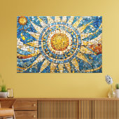 sun celestial mosaic 003 canvas afdruk (Insitu (Woonkamer))