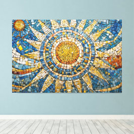 sun celestial mosaic 003 canvas afdruk