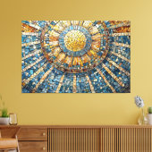 sun celestial mosaic 004 canvas afdruk (Insitu (Woonkamer))