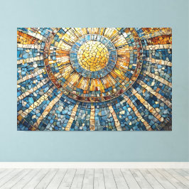 sun celestial mosaic 004 canvas afdruk