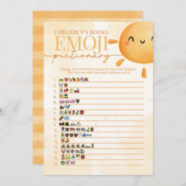 Sun Children's Book Emoji Pictionary Shower Game Kaart