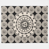 Sun Circle Fleece Deken (Voorkant (Horizontaal))