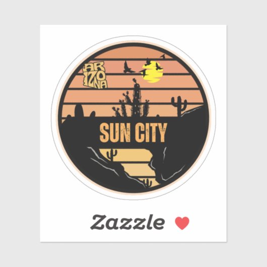 Sun City, Arizona Sticker (Vel)