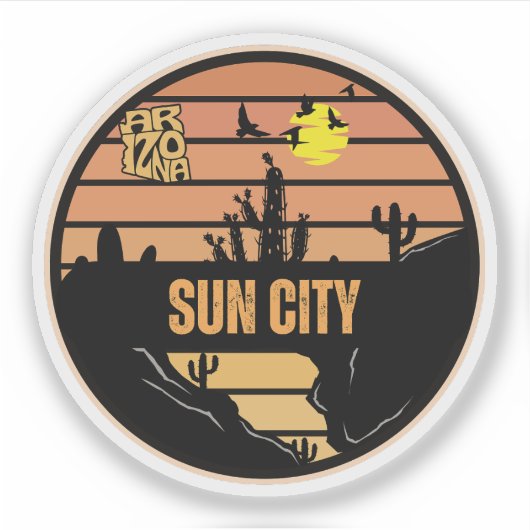 Sun City, Arizona Sticker (Voorkant)