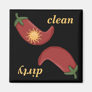 Sun Clean of Dirty Peppers Dishwaser Magnet