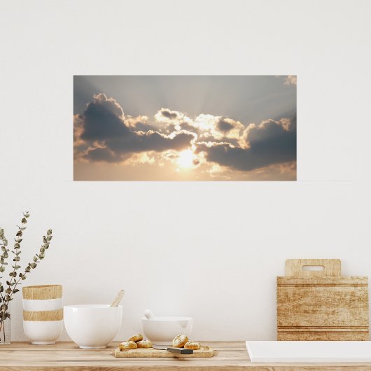 Sun Clouds Poster (Keuken)