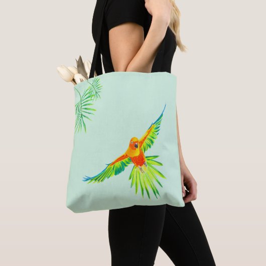 Sun Conure canvas tas (Dichtbij)