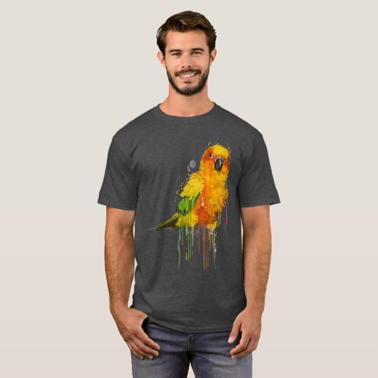 Sun Conure Cute Conure Parrot T-shirt (Voorkant volledig)