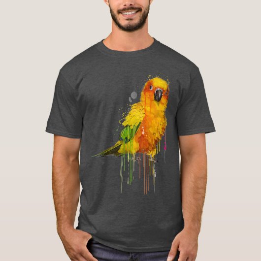Sun Conure Cute Conure Parrot T-shirt (Voorkant)