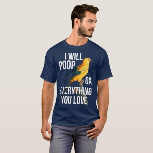Sun Conure Exotic Bird Owner Funny Parrot Pun T-shirt (Voorkant volledig)