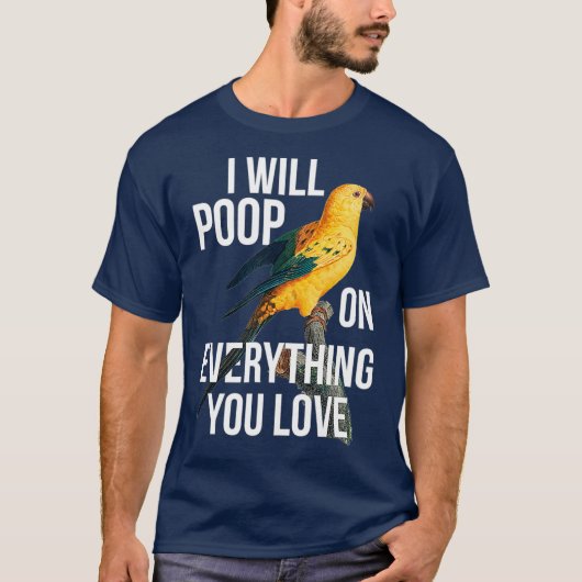 Sun Conure Exotic Bird Owner Funny Parrot Pun T-shirt (Voorkant)