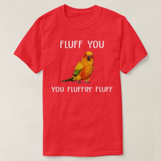 Sun Conure Fluff je conure Parrot Bird T-shirt (Design voorkant)