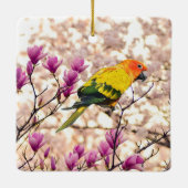 Sun Conure Keramisch Ornament (Achterkant)