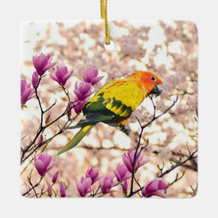 Sun Conure Keramisch Ornament