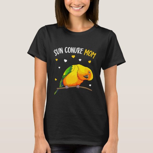 Sun Conure mama Funny Parrot Bird Lover Women T-shirt (Voorkant)