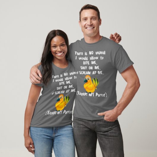 Sun Conure Paraket Parrot Biting Screaming T-shirt (Unisex)