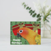 Sun Conure Parrot-kerstfeestdag-Briefkaart Feestdagenkaart (Staand voorkant)