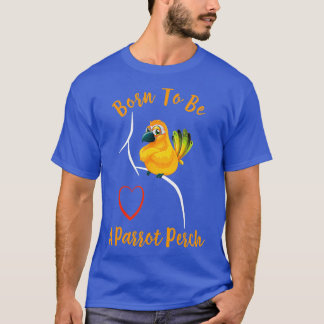 Sun Conure Parrot op schouder - Geboren om een T-shirt