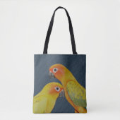 Sun Conure Parrot Pair Tote Bag (Voorkant)