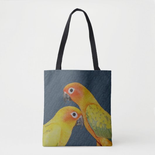Sun Conure Parrot Pair Tote Bag (Voorkant)