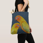 Sun Conure Parrot Pair Tote Bag (Dichtbij)