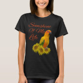 Sun Conure Parrot Sunshine Sunflower T-shirt (Voorkant)