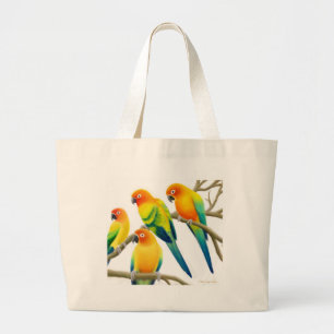 Sun Conure Parrots Bag Grote Tote Bag