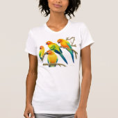 Sun Conure Parrots Dames Jersey Knit Shirt (Voorkant)