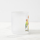 Sun Conure parrots, diepgevroren glazen Mok (Center)