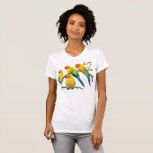 Sun Conure parrots Scoop Neck T-shirt (Voorkant volledig)