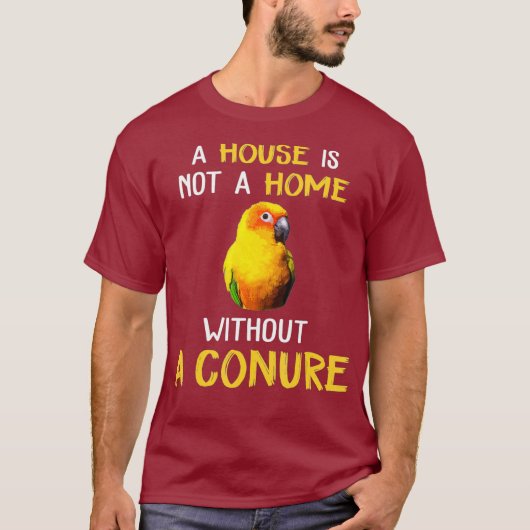 Sun Conure Shirt A Home zonder Conure papegaai (Voorkant)