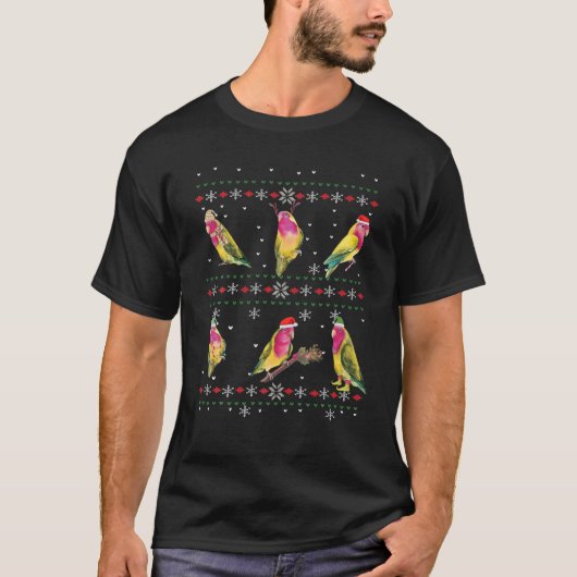 Sun Conure Ugly kerstSweater Xmas Birds Cute T-shirt (Voorkant)