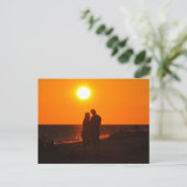Sun Couple Silhouette Love Sanibel Sunset Briefkaa Briefkaart (Staand voorkant)