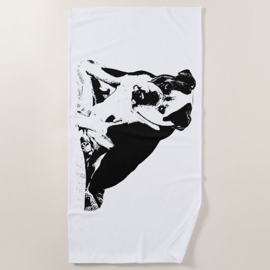 Sun Deck Bulldog Bold Strandlaken (Voorkant)