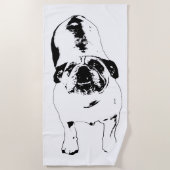 Sun Deck Bulldog Bold Strandlaken (Voorkant)