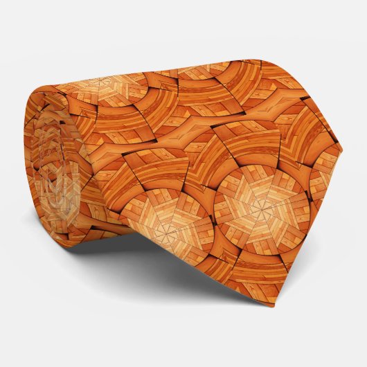 Sun Deck - Mahogany Sunburst Inlay Stropdas (Opgerold)